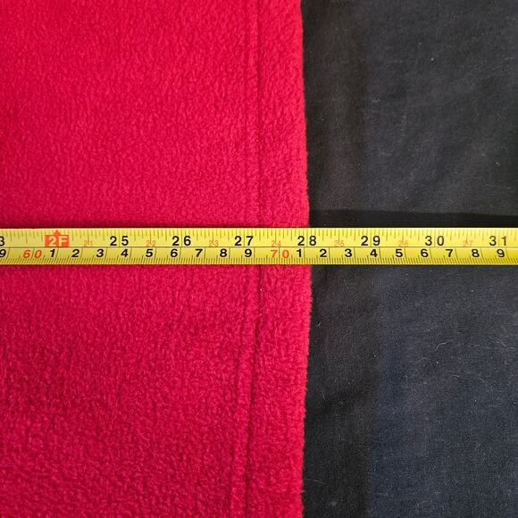 Quacker Factory Red Fleece Jacket Size M Rhinestone Blingy Grandmacore Mature - Picture 10 of 12